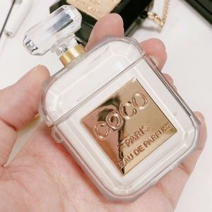 Clear - Coco Perfume Bottle AirPods Case